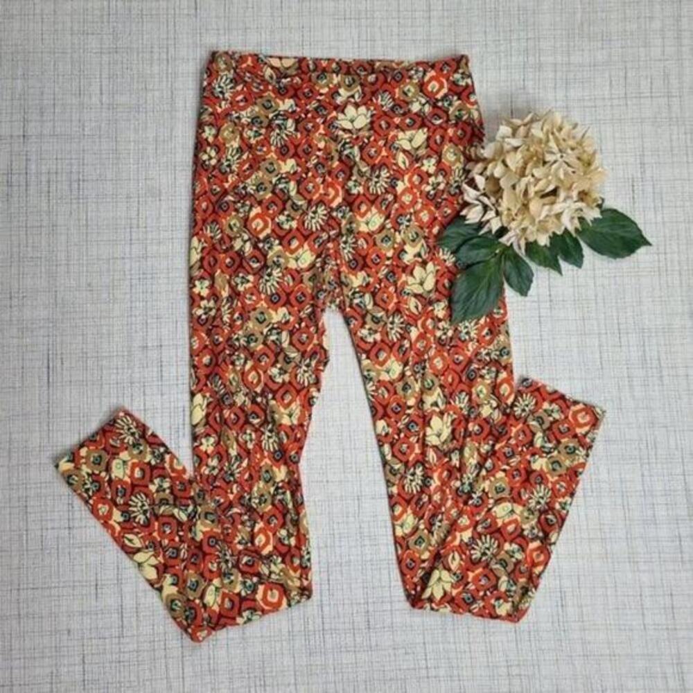 5/$25 LuLaRoe Women's Floral Leggings Elastic Waistband Pants Pull On One Size
